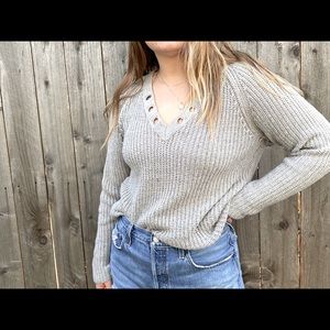 Grey Knitted Sweater